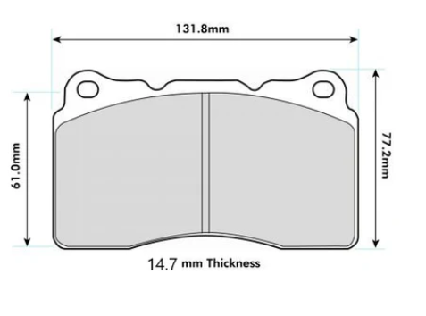 2.0 i-VTEC Type R (FK2) Front Performance Brake Pads 8017 14.7mm thick ProRace